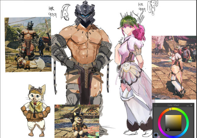 Colored Sketch Full body