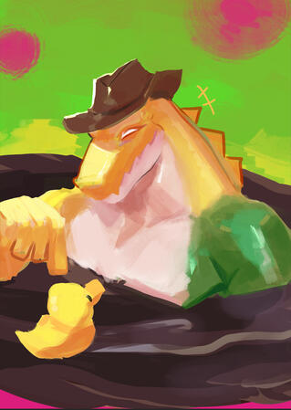 Half Body Colored Sketch w/ BG